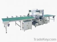 Automatic heat shrinking packing machine for long products