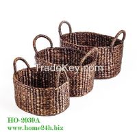 Water Hyacinth Baskets, set of 3