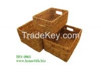 Water Hyacinth Baskets, set of 3