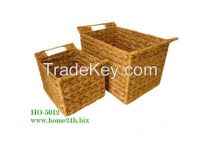 Water Hyacinth Baskets, set of 2