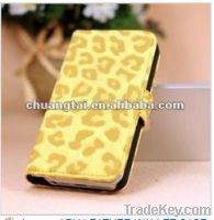 Sell Leopard PU LEATHER WALLET CASE COVER SKIN WITH STAND For Apple iP