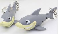 YL-k175 shark shape LED keychain with sound