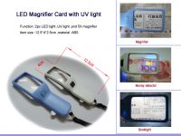YL-T137 LED Magnifier Card with UV light