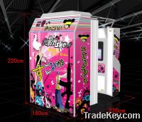 Sell  Super Photo Sticker Machine Self-Operation Vending Photo Booth