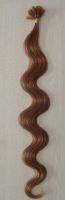 Sell prebonded hair extension, 100% human hair, 0.7g/strand