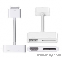 Sell 30 Pin to USB cable with3-Port USB 2.0 HUB for Apple
