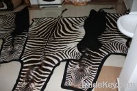 Felted Burchells Zebra Skin Rug