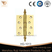 2 Bb Brass Butt/Flat Hinge with Crown Head Square Corner