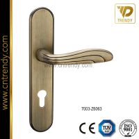 Zinc Alloy Lever Lock Door Handle with Plate (7003-Z6063)