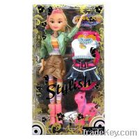 11.5inch fashion doll set, plastic fashion doll, vinyl doll set