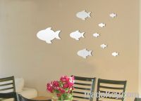 Sell fish shaped wall sticker mirror