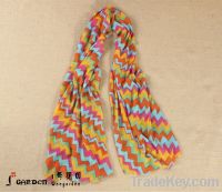 2012 New Wave Heart Geometric Cotton Scarf