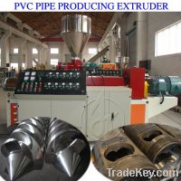 Sell PVC pipe making double screw extruder