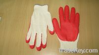 Sell red latex palm coated glove