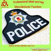 Sell Overlocking Velcro police patch with logo details arm woven
