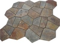 flagstone mats, flagstone paving mats, random slate paving mats