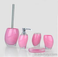 Pink bathroom fitting set and accessories factory