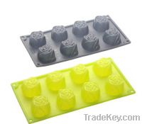 Sell 8 cups rose shape silicone bakeware