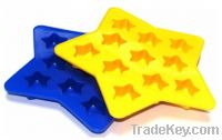 Silicone five-point star ice tray