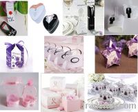 Romantic purple wedding candy boxes Party favors