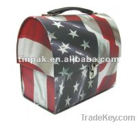 Sell Lunch_box_with_domed_lid, us flag lunch box, star lunch tin box