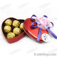 Sell valentine chocolate tin case, metal valentine  promotional gifts