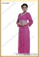 Sell Turkish Style Ruffled Maxi Kaftan Dress with Beads 10919-1