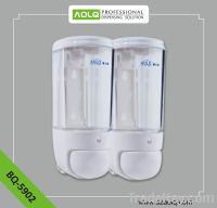 Patented Manual Liquid Soap Dispenser with double tank for multifuncti