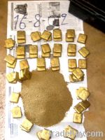 Sell Unrefined Gold Bars, Raw Gold Dory Bars, Gold Dore Bars