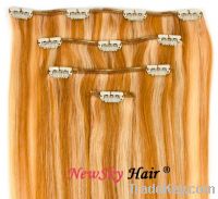 Sell brazilian remy hair clip in hair extension with max color