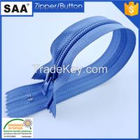 3# blue color open end nylon zipper