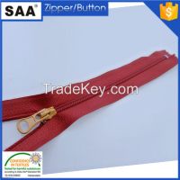 3# red color close end nylon zipper
