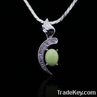 Exquisite Sterling Silver Necklace Jewelry with CZ Pendant