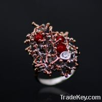 Popular Natural Gems Jewelry Platinum Plated Silver925 Rings
