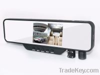 Sell 3.5 inch dual lens car black box rearview mirror dvr camera