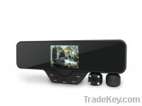 Sell HD 1080P dual lens car black box rearview mirror dvr camera