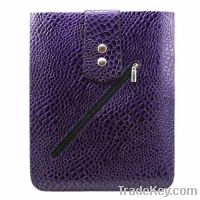 Sell New Double Deck Leather Cover Case for ipad 2 with button-Purple