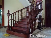 Cumaru wooden stair case