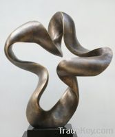 abstract wrought copper sculpture, copper statue