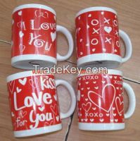 Valentine's day ceramic mug will all kinds of pictures/different models///customize ok