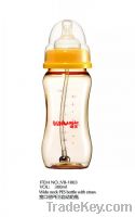 Wide Neck Feeding Bottle With Staw