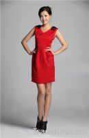 Sell Women Fashion Red Beaded-detailed Dress06121012