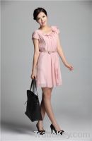 Sell Women Fashion Beaded-Detailed on the Collar Loose Dress06122080