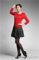 Sell Women Fashion Red Hollow Details Knitwear16121051