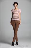Sell Women Fashion Pink and Camel Mingled Knitwear16122033