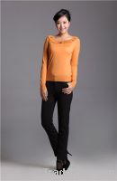 Sell Women Fashion Apricot Short Sleeve Knitwear16124061