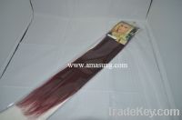Sell Elegant red color human hair weft