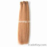Sell Blond color hair weft, Available in Various Colors