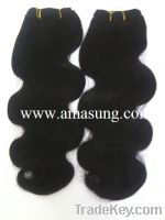 Sell Natural black remy hair weaves