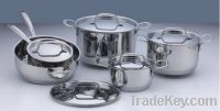 10Pcs Stainless steel cookware set SHSS-10-0915, 5 layers Impact bottom